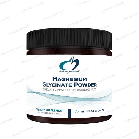 Magnesium Glycinate Powder (150g) by Designs for Health - IPM Supplements