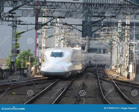 Japanese High-speed Train in the City of Tokyo, Japan. Stock Photo ...