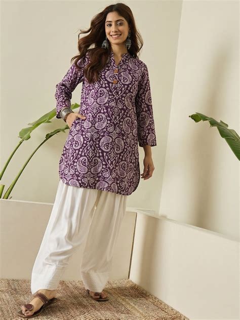 Dusty Mauve Paisley Farshi Salwar Set