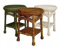 Image result for Round Wicker Side Table