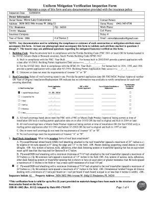 Fillable Online Wind Mitigation Report Bldg U - MIRROR LAKE ...