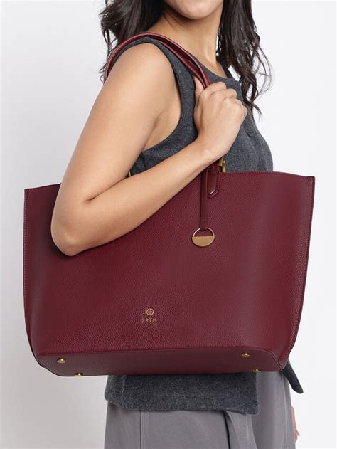 Jackie Dark Cherry Work Bag | IRTH | House of Titan | Shop Online