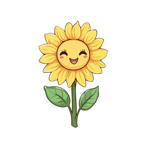 Cute Cartoon Sunflower at Elmer Holt blog