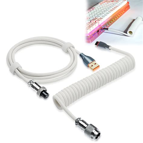 Buy UCINNOVATE Coiled Keyboard Cable, Pro Custom Coiled USB C Cable for ...