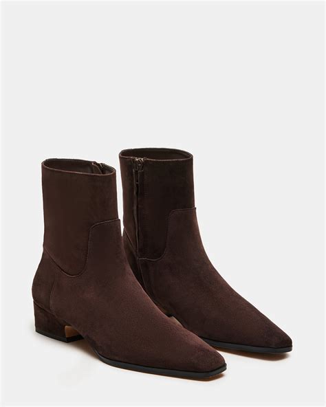 DUSTY Chocolate Brown Suede Women's Ankle Boot – Steve Madden