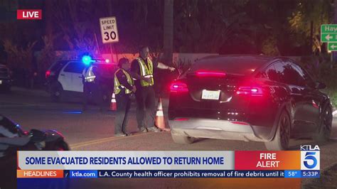 Some evacuated Encino residents allowed to return home following ...