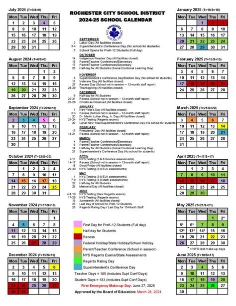 Rochester City School District Calendar 2025-2026 - School Calendar Info