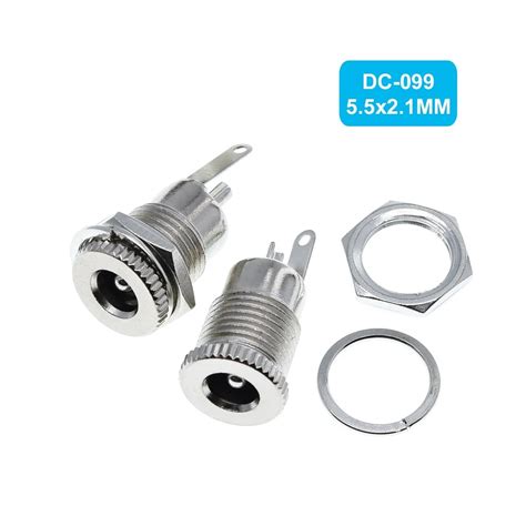 CentIoT - DC Power Jack Male Socket - Panel Mount Full Metal ...