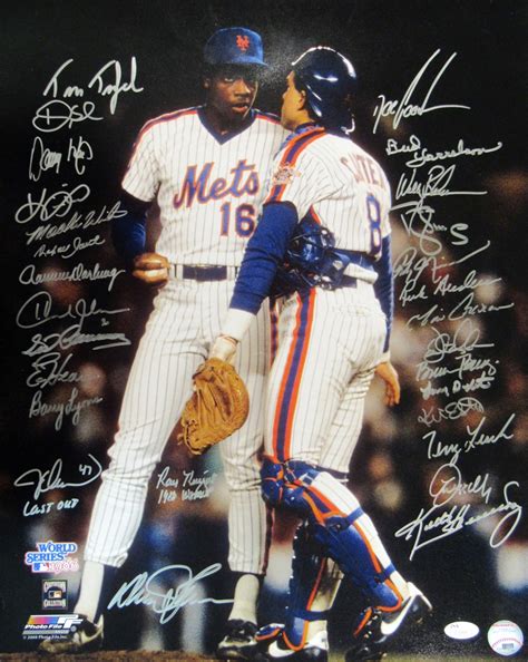 1986 Mets World Series Champions16x20 Photo Team-Signed by (28) with ...