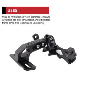 AUTOPOWERZ Motorcycle Bike CNC Adjustable Angle License Number Plate F