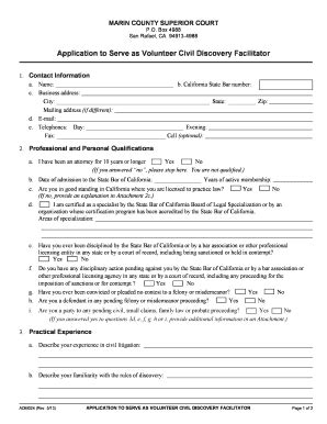 Fillable Online marincourt MARIN COUNTY SUPERIOR COURT P - marincourt ...