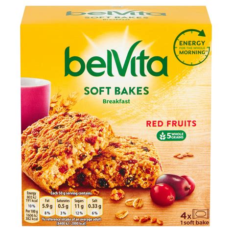 Belvita Breakfast Biscuits Soft Bakes Red Berries 200g | Cereal Bars ...