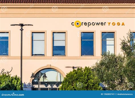 CorePower Yoga Sign At The Entrance Privately Held Chain Location Of ...