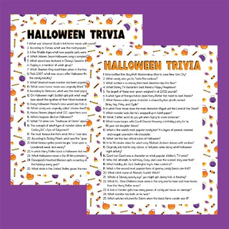 Halloween Trivia Questions And Answers Printable