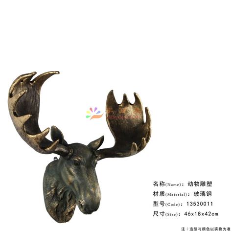 13530011 46x18x42cm,玻璃钢材质人物形态艺术马头动物彩色铁艺透明树脂雕塑-字画美