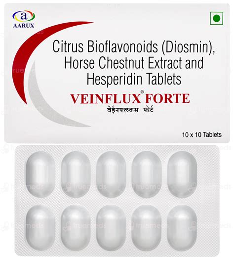 Veinflux Forte Tablet 10 - Uses, Side Effects, Dosage, Price | Truemeds