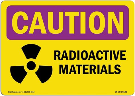 Buy OSHA Caution Radiation Sign - Radioactive Materials | Vinyl Label ...