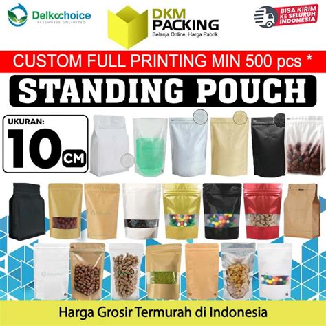 Jual Standing Pouch XTRA SMALL Ukuran 10cm Plastik Klip Kemasan Makanan ...