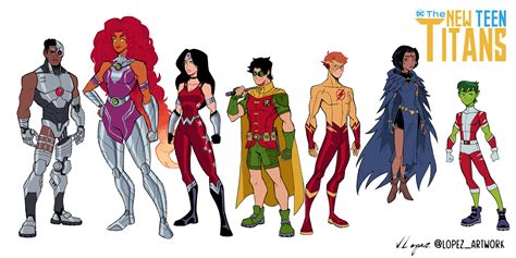 [Artwork] 'New Teen Titans' by Vinicius Lopez : r/DCcomics