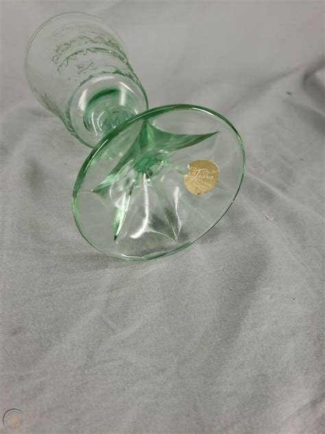 Tiara Indiana Glass The Lord's Last Supper Wine Goblet Chalice Green 7 ...