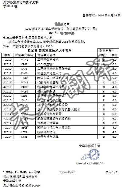 英国伦敦大学学院成绩单学历认证翻译盖章模板