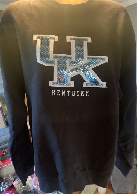 University of Kentucky Sweatshirt Black& Metallic Blue Gear for sports ...