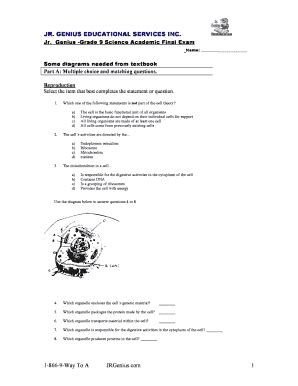 Ontario Grade 9 Science Exam Pdf - Fill Online, Printable, Fillable ...
