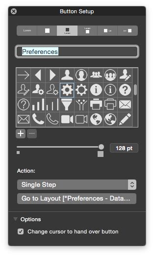 Image result for FileMaker Pro 19 Button Menu