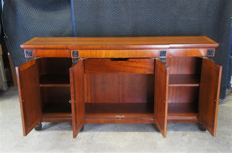 Baker Neoclassical French Empire Mahogany Sideboard Buffet Server Bar ...