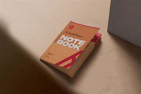 Kraft Paper Notebook Mockup Closed Front Cover | ZippyPixels