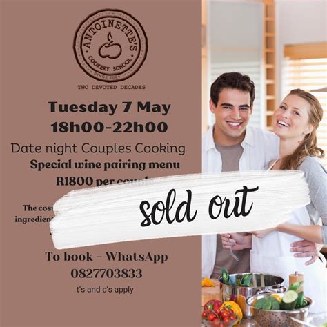 Date Night , Antoinette's Cookery School, Centurion, 7 May 2024 ...