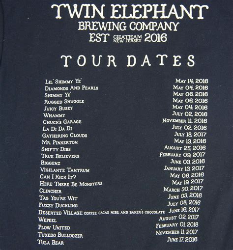 2nd Anniversary T-Shirt – Twin Elephant Brewing Company