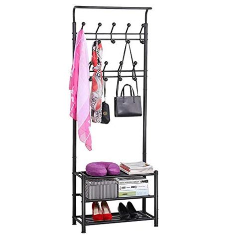 Yaheetechyaheetech 3 In 1 Coat Rack Shoe Bench Entryway Hall ...