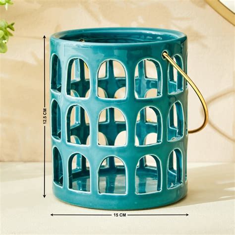 Buy Splendid Townsquare Xian Ceramic Candle Holder with Handle from ...