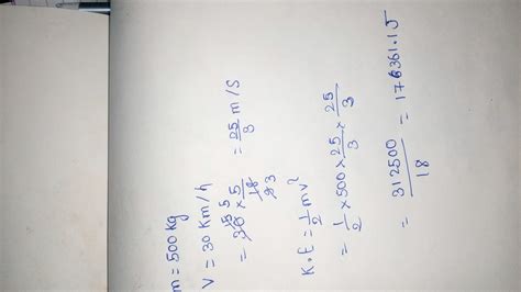 calculate the kinetic energy of an object of mass 500 kg moving with ...