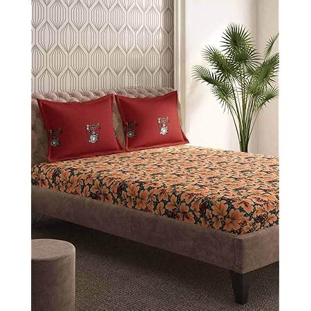 Portico New York Vintage Affair Double King Size Bedsheet with 2 Pillow ...