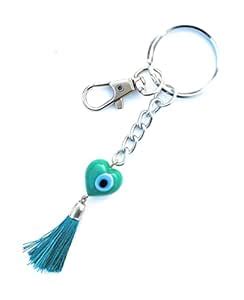 Evil Eye Keychain for Women & Men, car Protect Negative Energy Heart ...