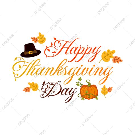 Happy Thanksgiving Text Vector PNG Images, Hand Drawn Happy ...