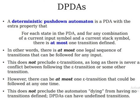 Theory of Computation: deterministic and non deterministic push down ...