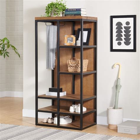 Alaterre Furniture Casual 18-in Natural Wood Hall Tree in the Hall ...