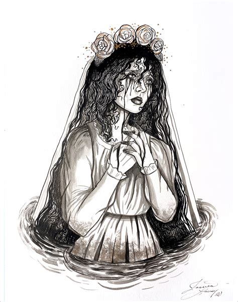 La Llorona Inktober Art Print - Etsy