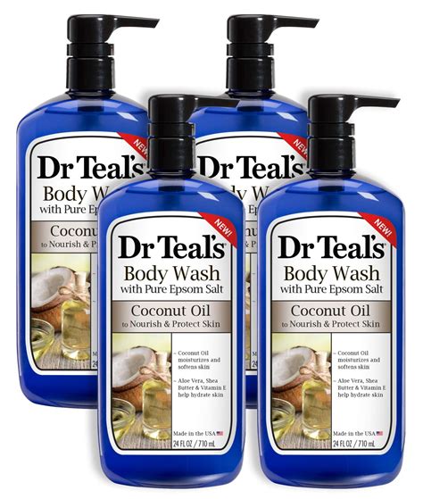 Dr Teal's Coconut Oil Body Wash 4-Pack - 96 Fl Oz Total | Buy Now with ...