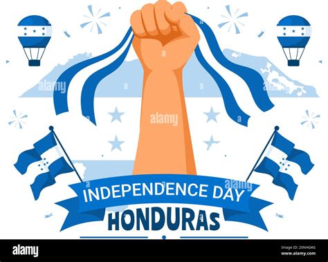 Happy Honduras Independence Day Vector Illustration for September 15 ...