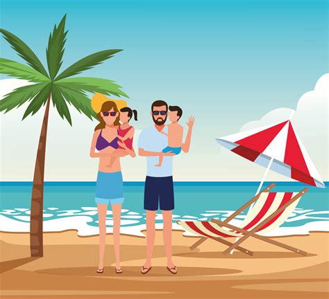 vacation on the beach 657491 Vector Art at Vecteezy