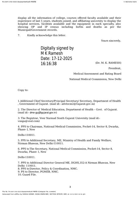 Kiran Medical College - Sanctioned Intake Capacity