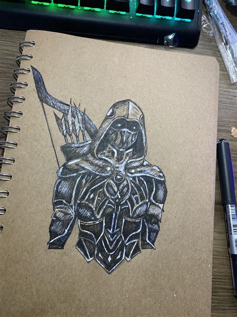Skyrim Nightingale Armor Drawing