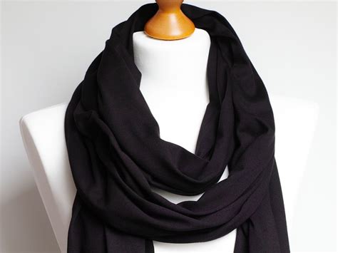 LONG Skinny Cotton SCARF Skinny Black Cotton Scarf Women - Etsy UK