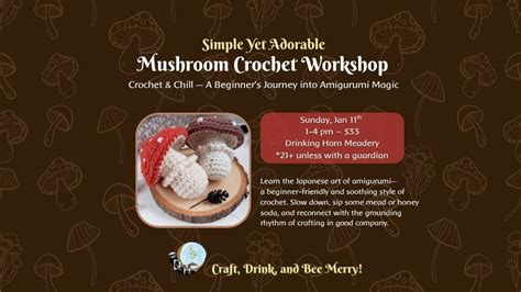 🍄 Simple Yet Adorable Mushroom Crochet Workshop: A Beginner’s Journey ...