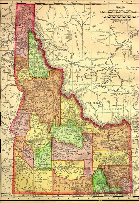 The USGenWeb Archives Digital Map Library Idaho Maps