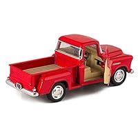 Buy Red 1955 Chevy Stepside Pick-Up Die Cast Collectible Toy Truck ...